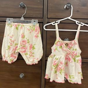 Floral spaghetti strap set